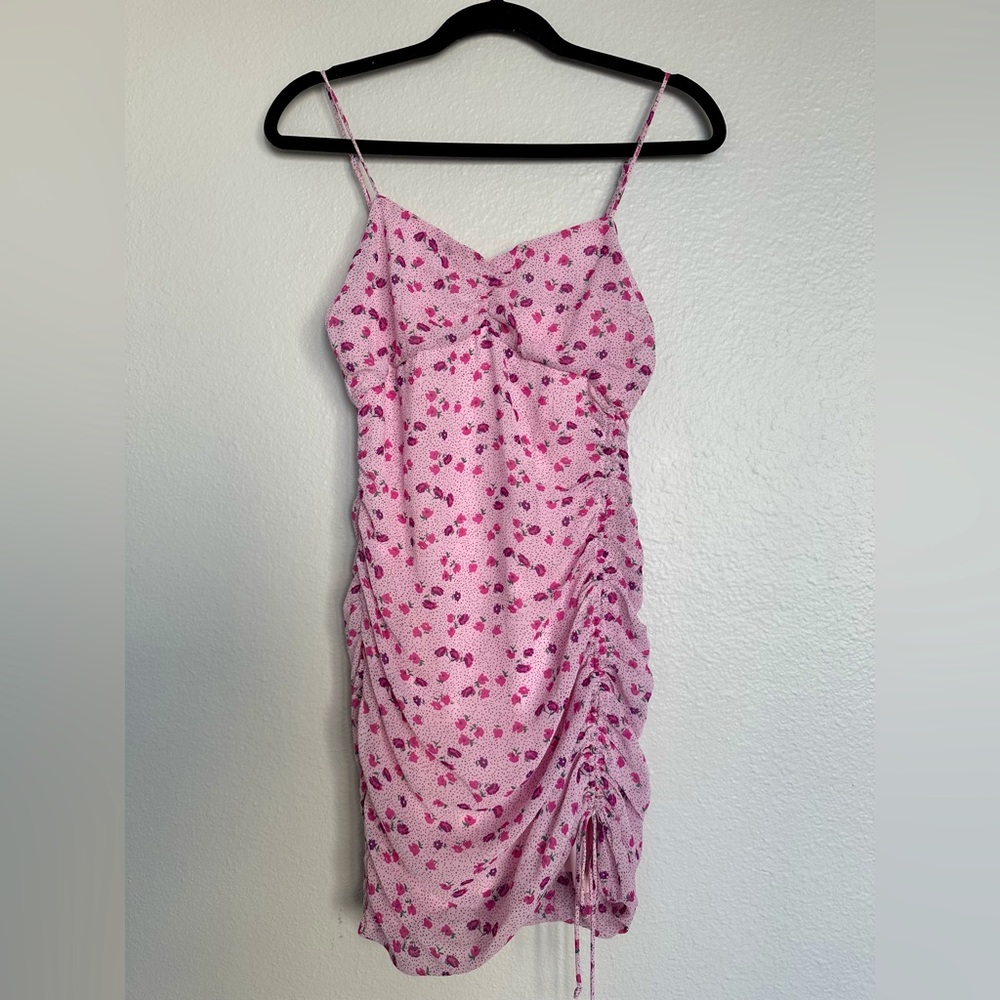 Pink Floral Mini Dress - American Threads